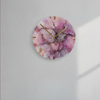 Agate Round Wall Clock - Purple