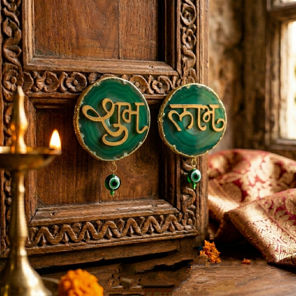 White Agate Shubh Labh