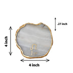 Agate Zodiac Coaster Leo-Natural White