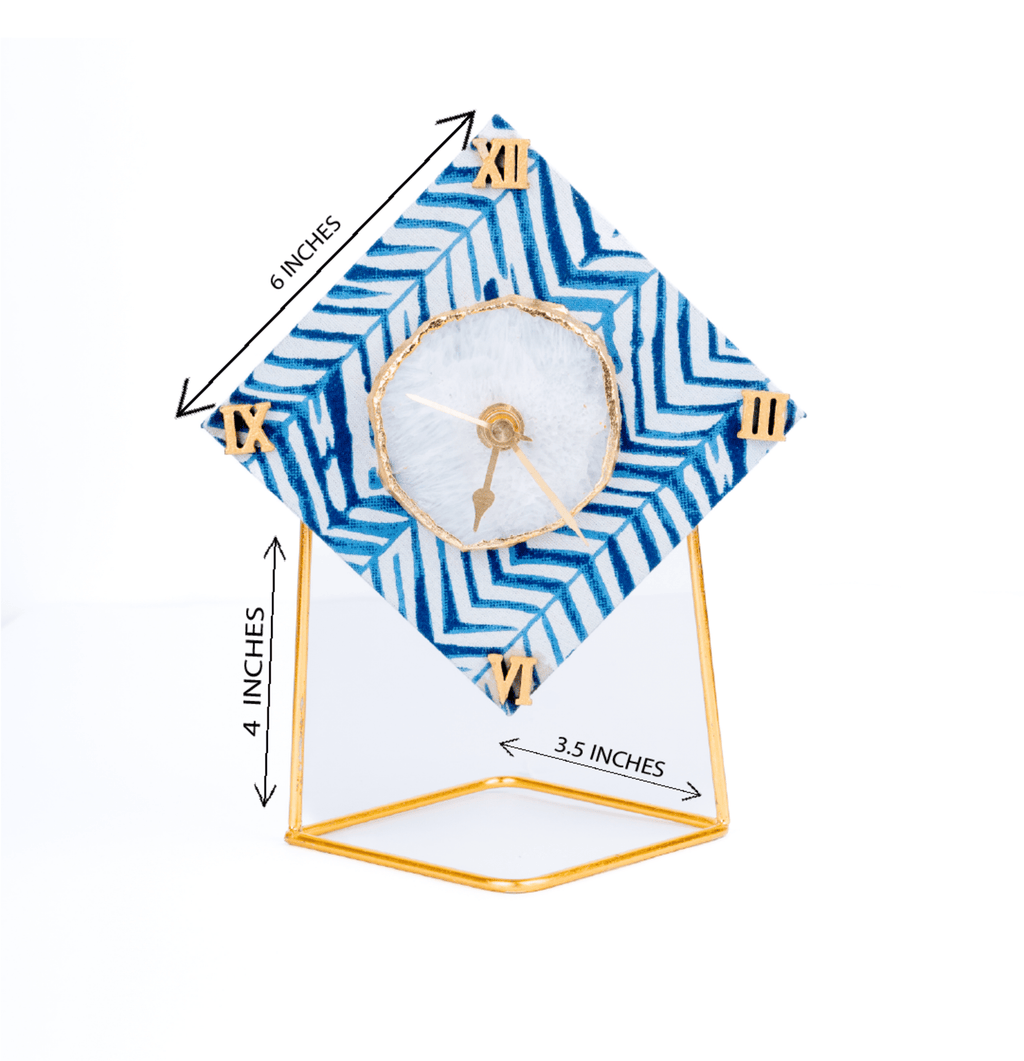 Blue Zebra Desktop Clock(Diamond)