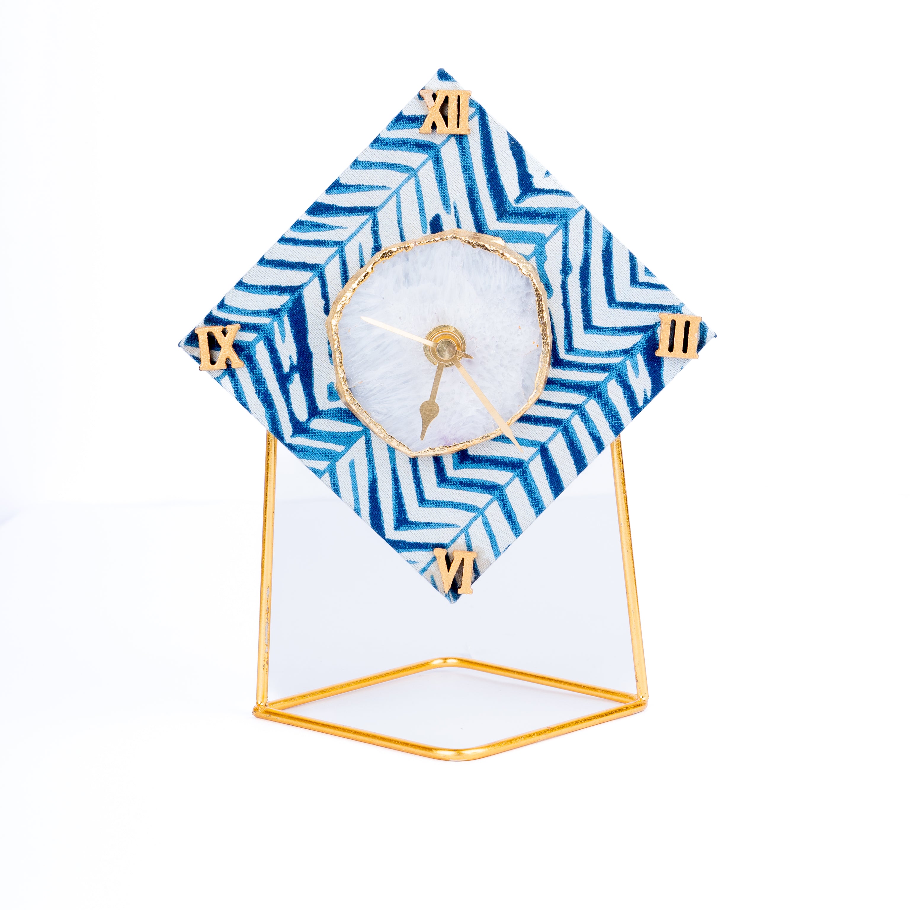 Blue Zebra Desktop Clock(Diamond)