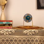 Blue Zebra Dekstop Clock(Round)