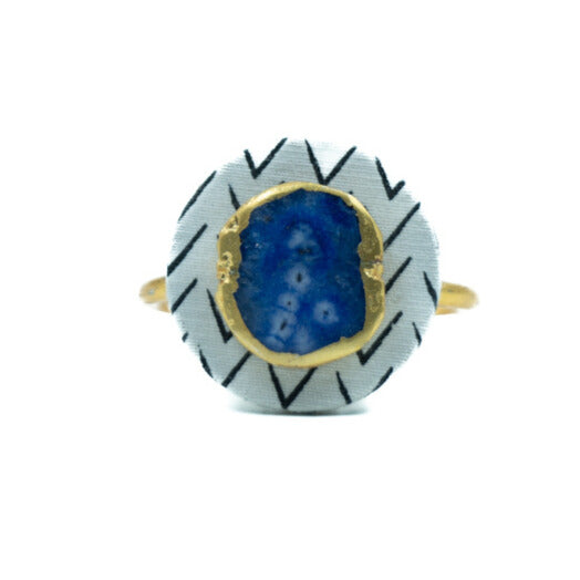 Black and White Napkin Rings Set Of 6