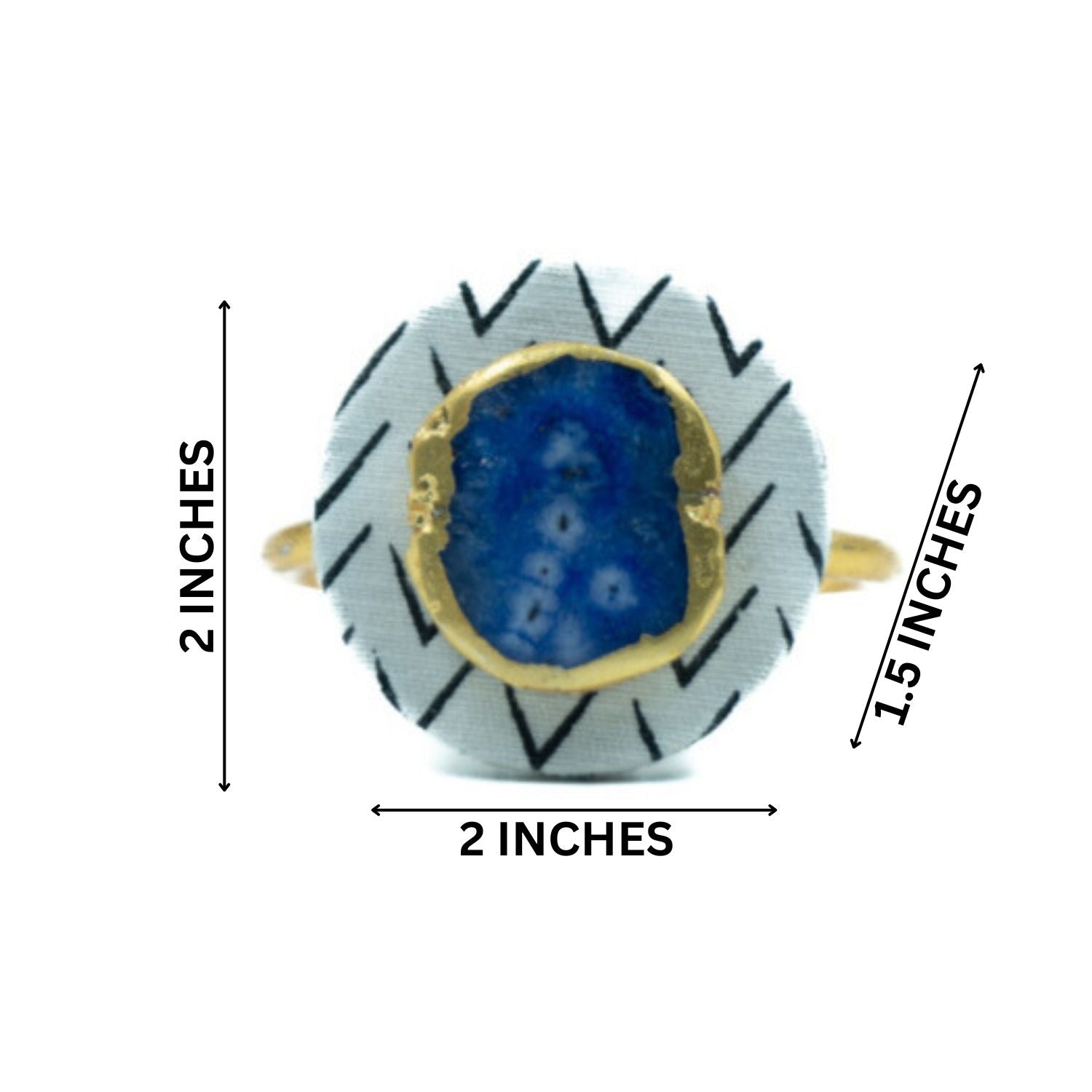 Black and White Napkin Rings Set Of 6