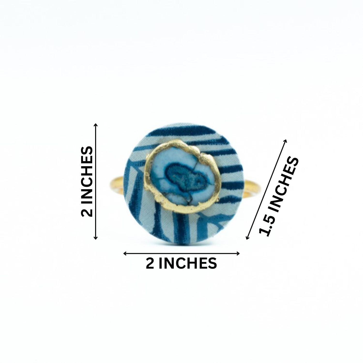 Blue Zebra Napkin Rings Set Of 6