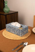 Blue Zebra Tissue Box