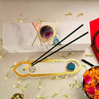 White Marble Gaytri Mantra Agarbatti Stand