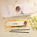 White Marble Ik Onkar Mantra Agarbatti Stand