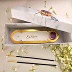 White Marble Ik Onkar Mantra Agarbatti Stand