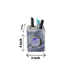 Grey Marble with Agate Pen stand- Blue