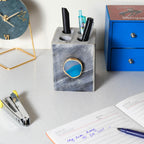 white pen stand