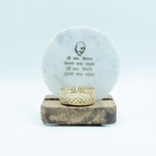 Guru Ji Mantra Marble Tealight Wooden