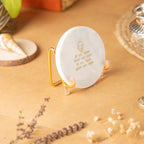 Guru Ji Mantra Marble Metal Showpeice