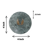 Green Marble Angel Wings Coaster Set of 4