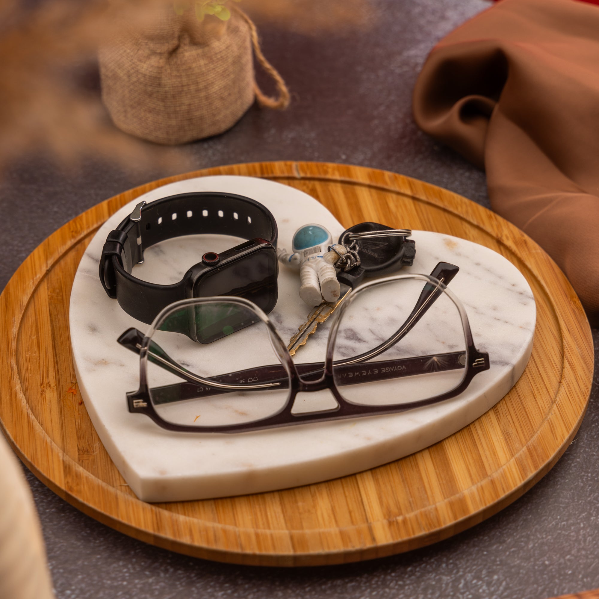 Heart Shape Marble Platter