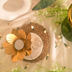 Marble OM Flower Shape Tealight Holder