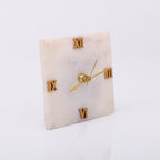 White Marble Squre Desk Clock