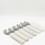 Metal Spoons with Marble Handle Set of 6