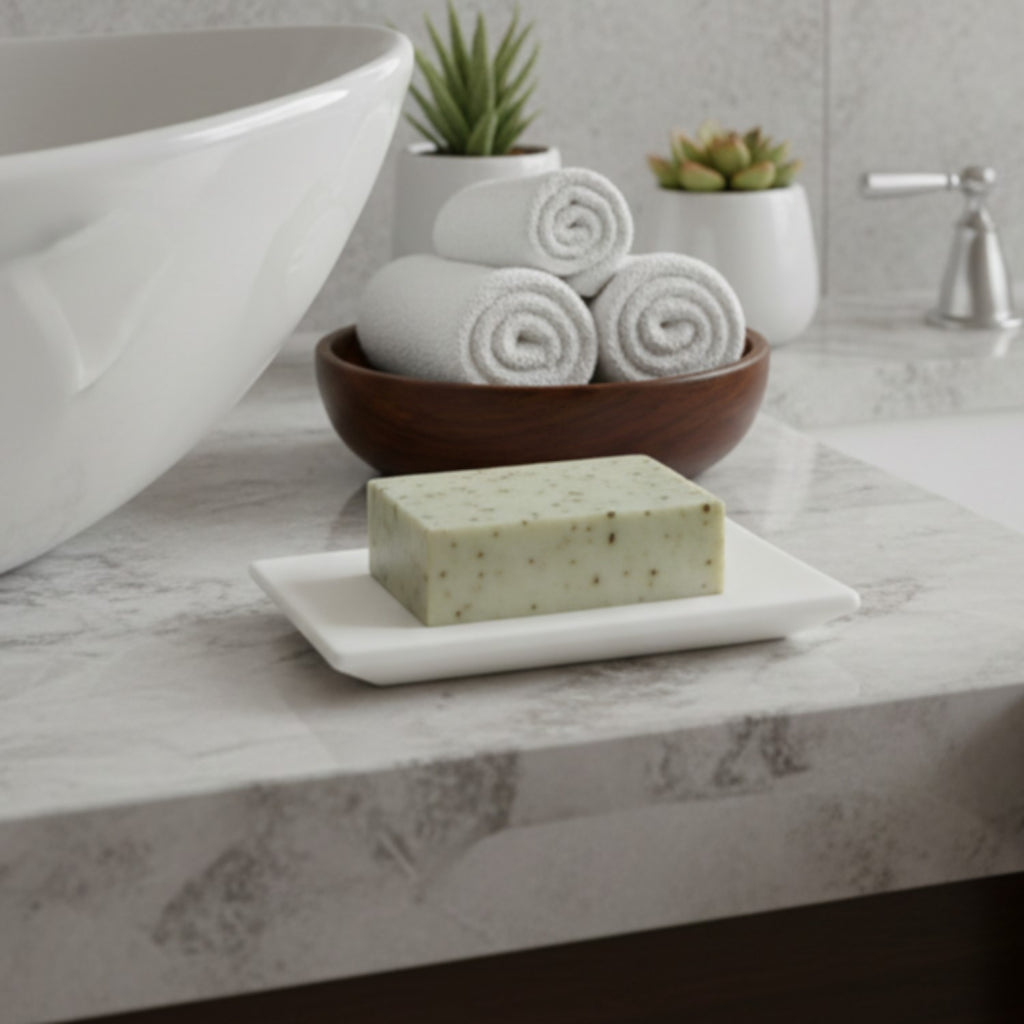 Marble Soap Dish for Bathroom or Kitchen