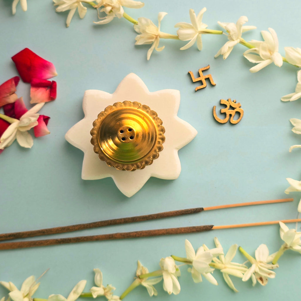 Marble Star Shape Incense Holder