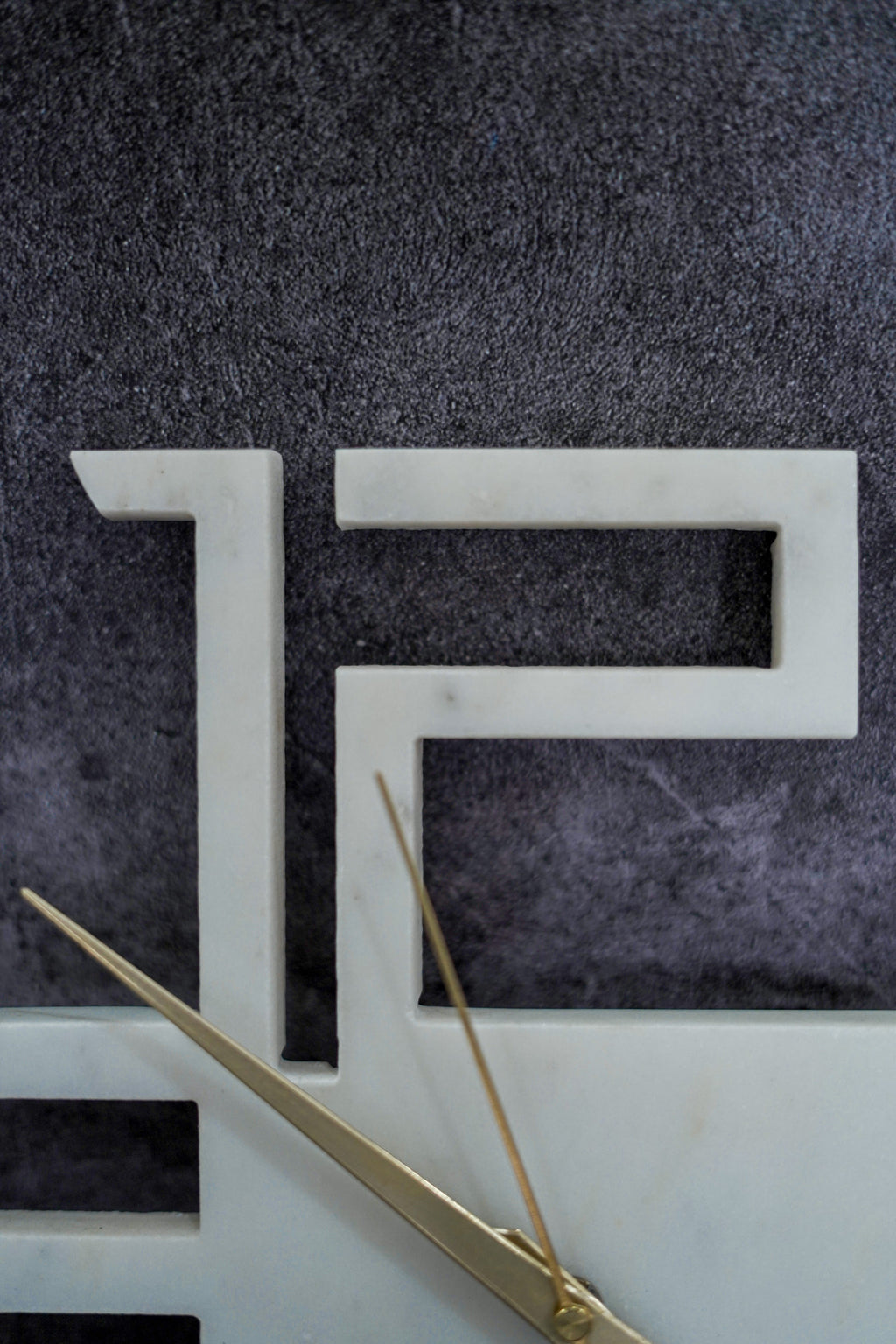 White Marble Hexagon Wall Clock