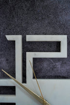 White Marble Hexagon Wall Clock