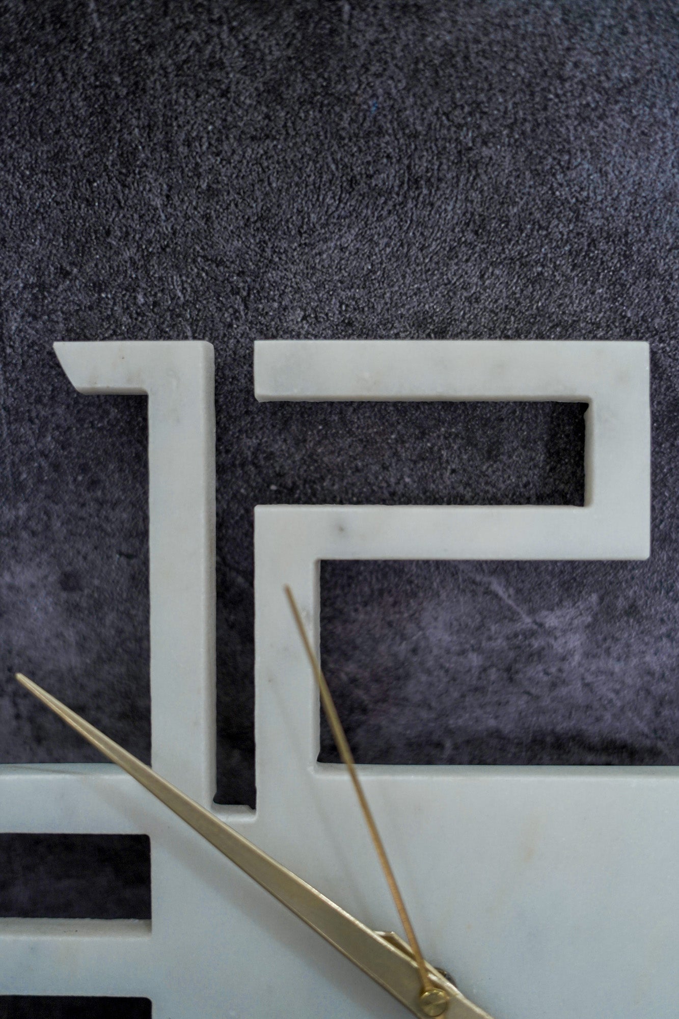 White Marble Hexagon Wall Clock