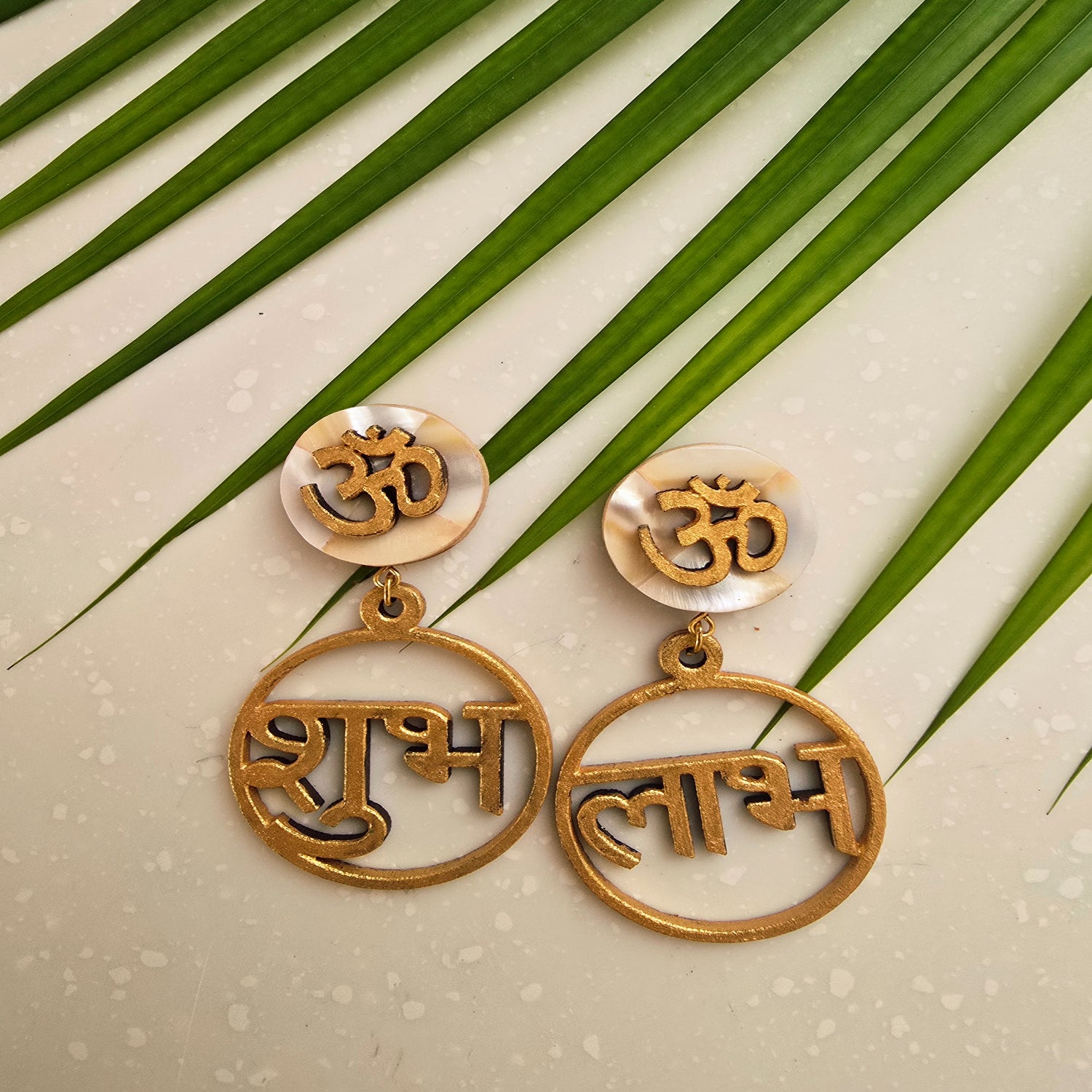 Mother Of Pearl OM Shubh Labh Door Hangings