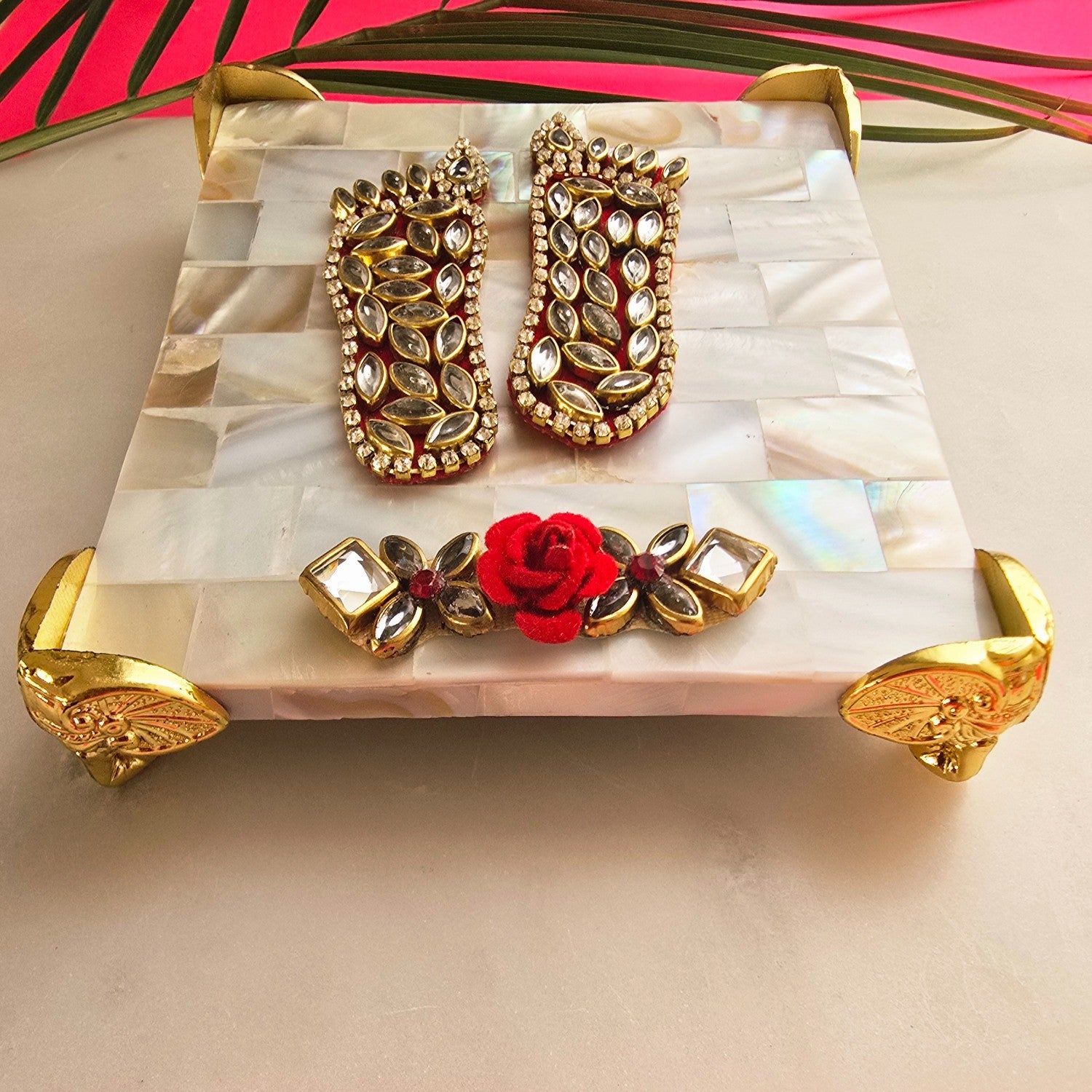 White MOP Laxmi Charan Paduka