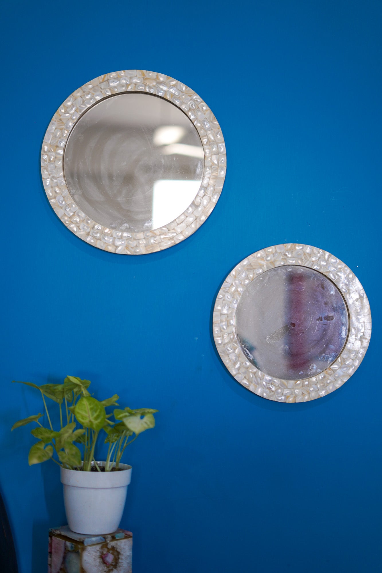 Mother of Pearl Mirror Wall Décor Round