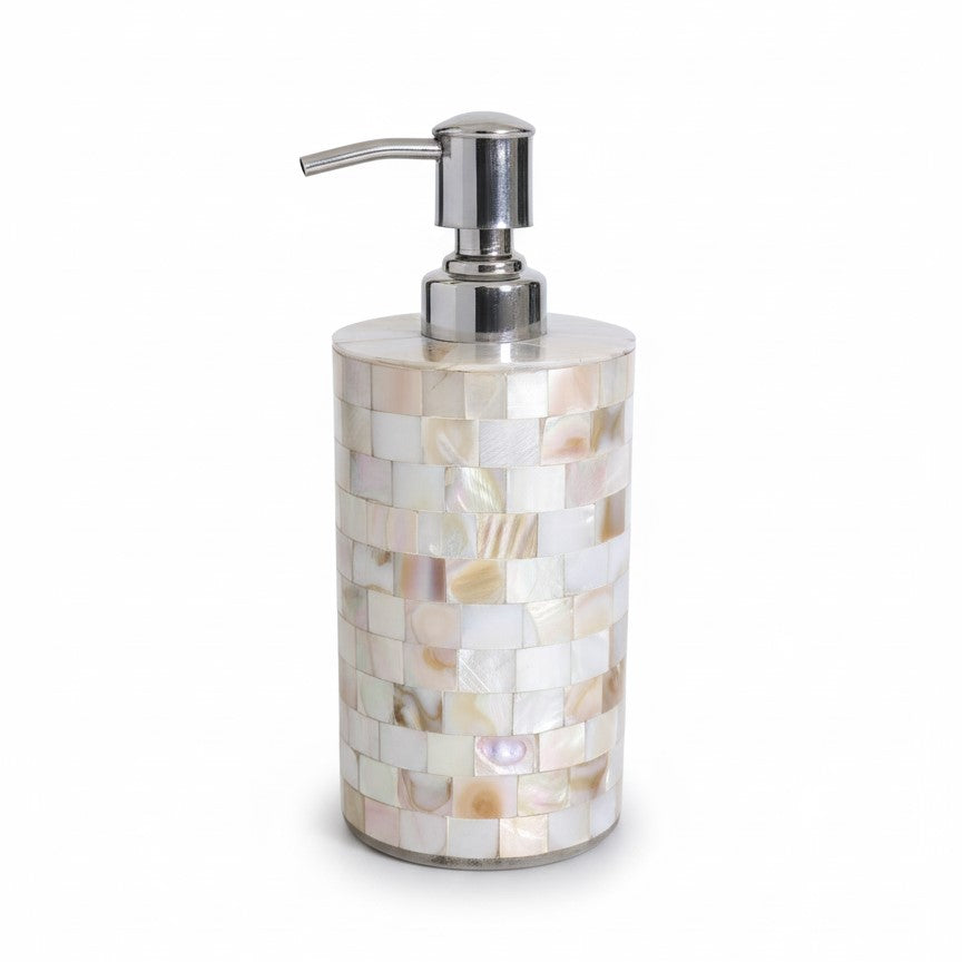 Mother of Pearl Round Soap Dispenser