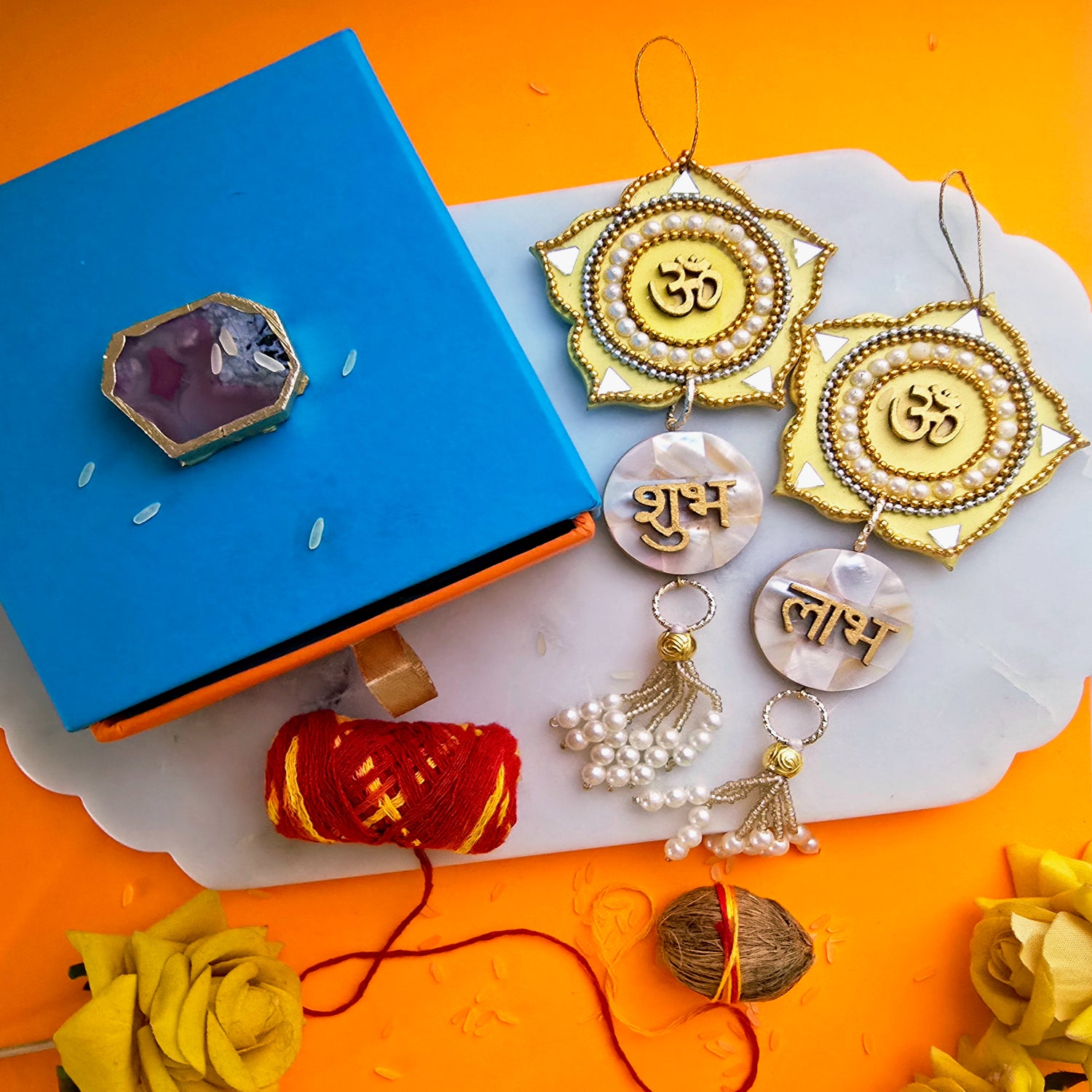 Yellow Star Shubh Labh Door Hangings