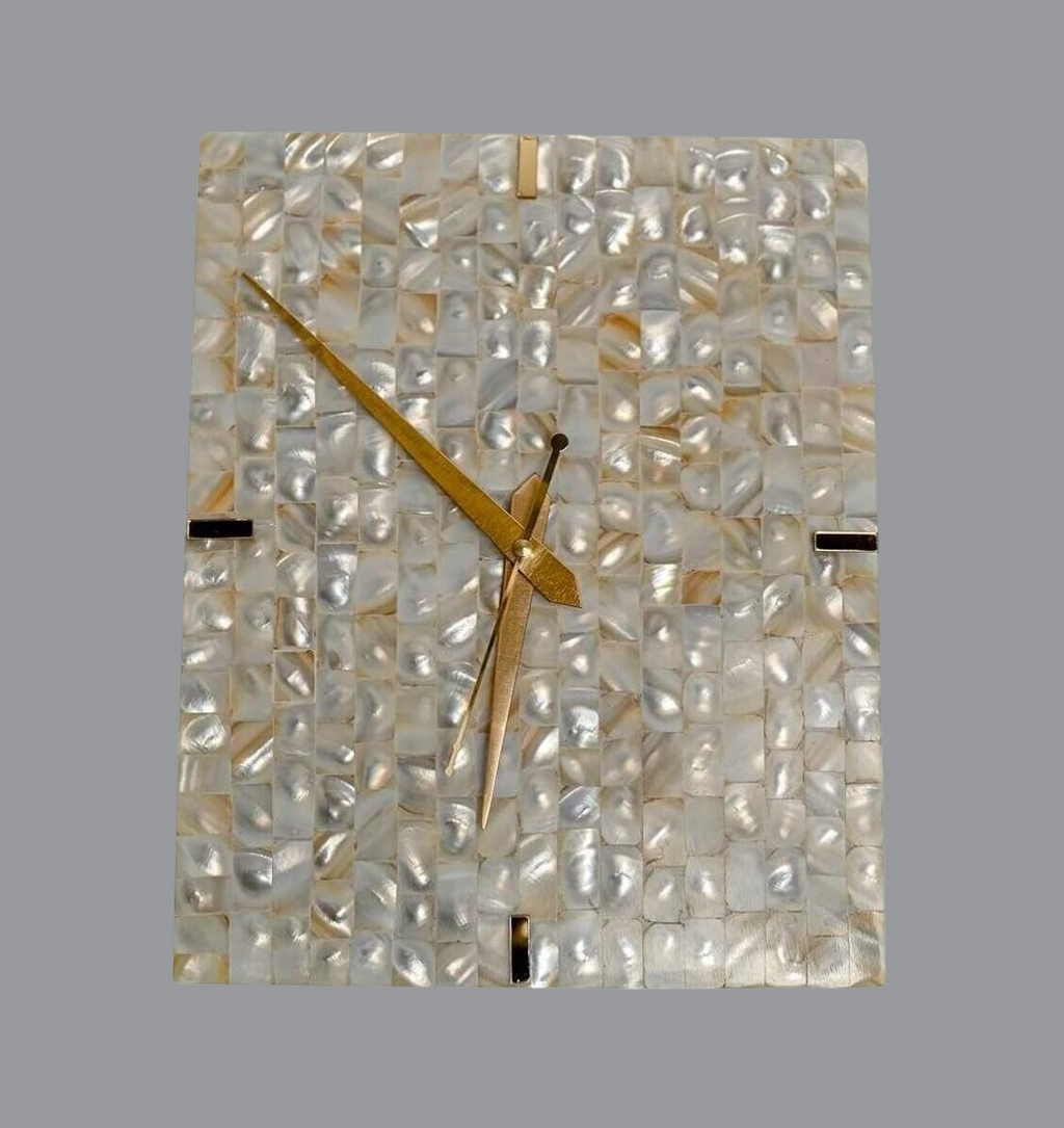 Mother of Pearl Round Wall Clock