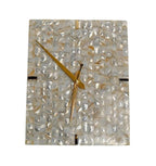 Mother of Pearl Rectangle Wall Clock