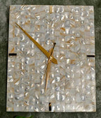 Mother of Pearl Rectangle Wall Clock
