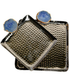 Square Aluminum Tray with Green Agate