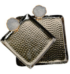 Square Aluminum Tray with Purple Agate