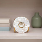 Gayatri Mantra Metal Holder with Mother of Pearl