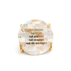 Namokar Mantra Metal Holder with Mother of Pearl
