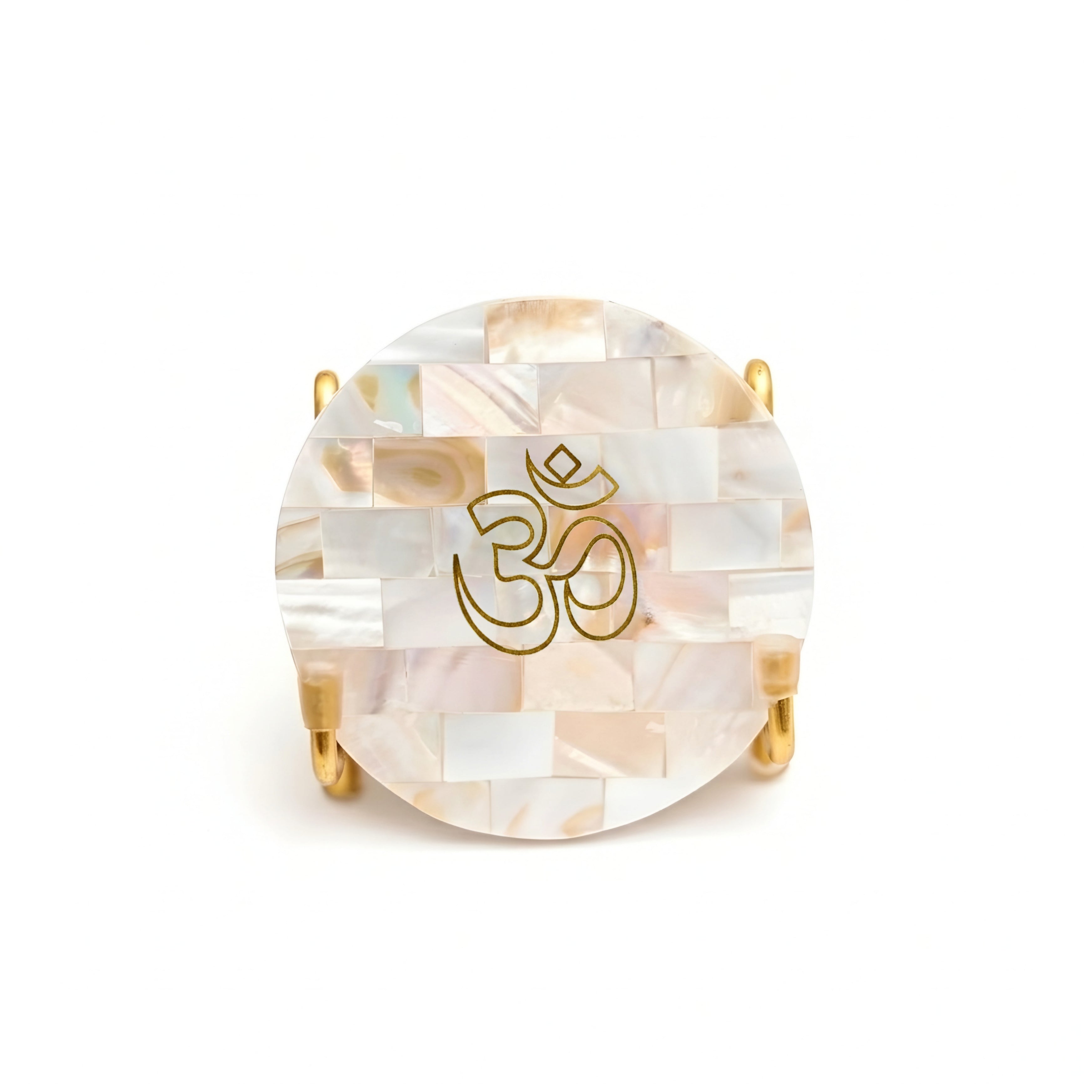 OM Metal Holder with Mother of Pearl Festive