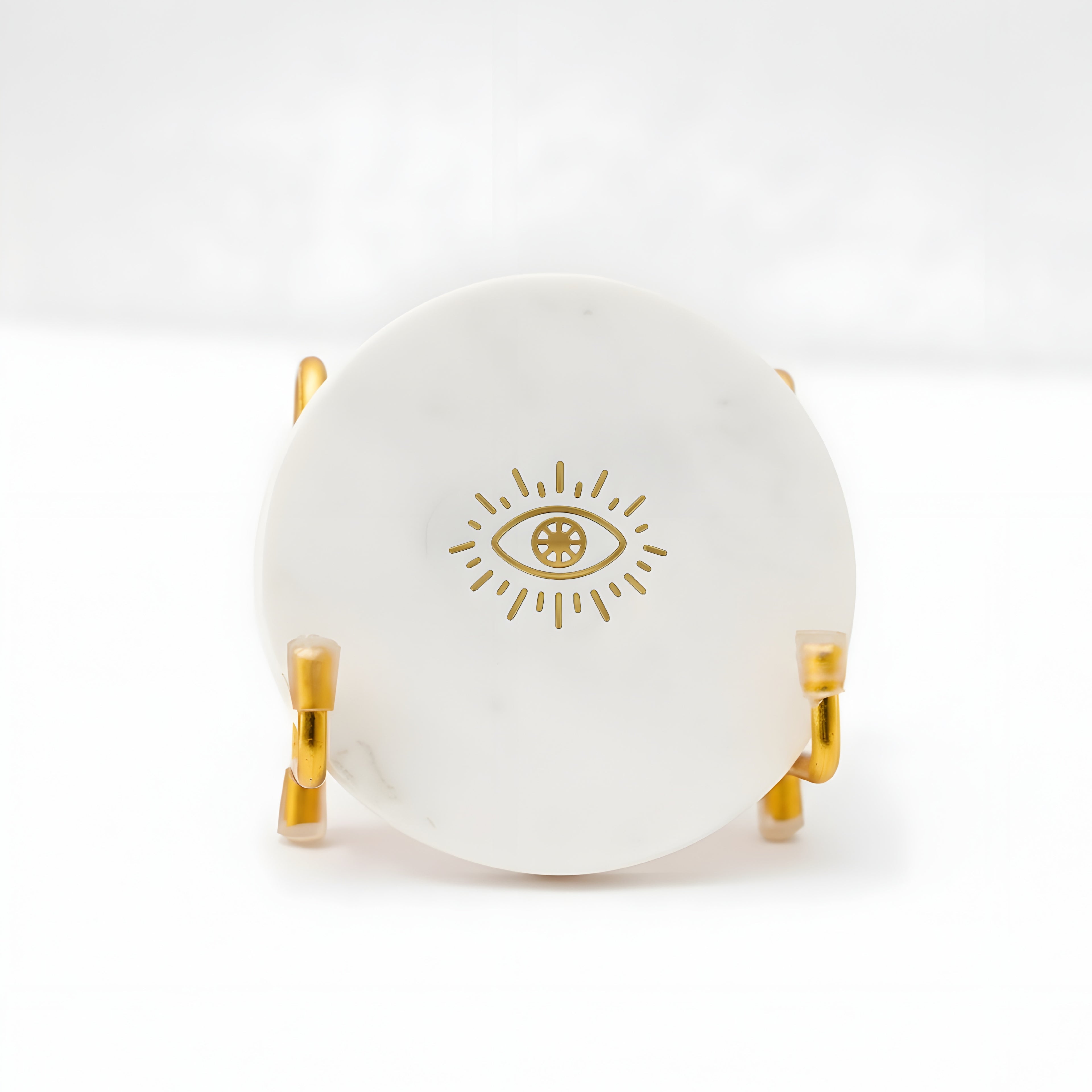 Evil Eye Marble Metal Showpeice