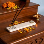 Marble with Agate Gayatri Mantra Agarbatti Stand