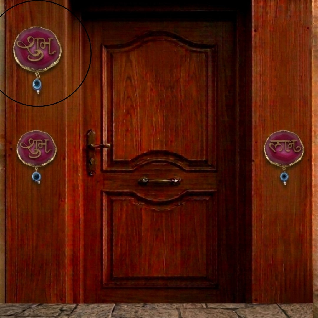 Pink Agate Shubh Labh