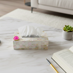 Pink Agate with  Mother of Pearl Tissue Box Holder