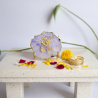 Jai Shree Ram Purple Agate  Metal Stand