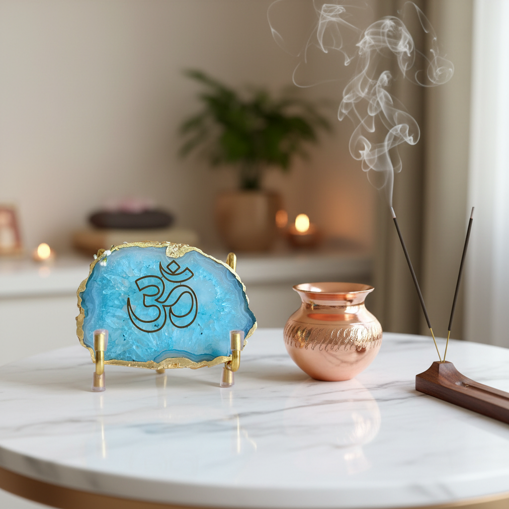 OM - Turquoise Agate metal Stand