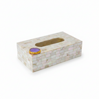 Purple Agate with  Mother of Pearl  Tissue Box Holder