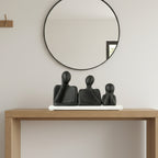 Abstract Trio Harmony Sculpture Marble Base
