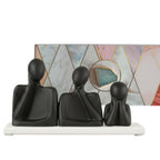 Abstract Trio Harmony Sculpture Marble Base