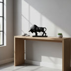 Black Attecking Bull Showpiece